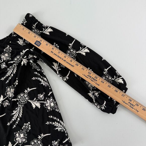 Ann Taylor Women's Black White Floral Off The Shoulder Blouse Top Size S Petite - Picture 10 of 11